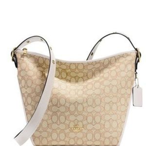 NWT Coach Signature Dufflette Tan Purse 25698